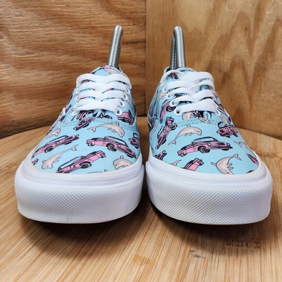 Vans Authentic Womens Dolphins and Cars Casual Canvas Sneakers Size 7 - Picture 2 of 9